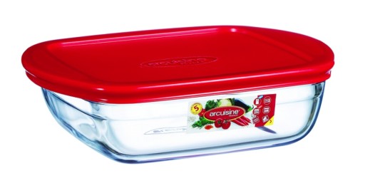 Vas de copt termorezistent cu capac Cook&amp;Store, Ocuisine, 1 L, sticla