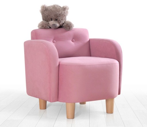 Scaun cu aripi pentru copii, Fluffe, 209FLF1113, Bumbac, Roz