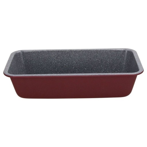 Tava de copt cozonac Sweet Cherry Red, Tognana, 13.5 x 28.5 x 7 cm, otel carbon, burgund/gri