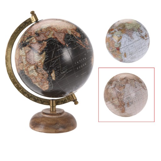 Glob pamantesc decorativ Earth texture v1, 6x24 cm, lemn de mango