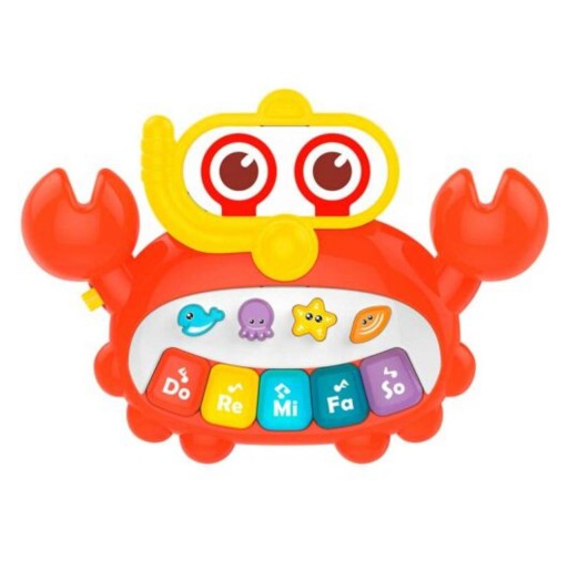 Jucarie muzicala, Crab, HE0535, 18M+, plastic, multicolor