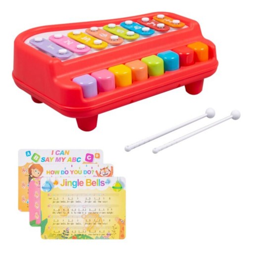Jucarie pian si xilofon, Baby Piano, HE8010, 18M+, plastic, multicolor