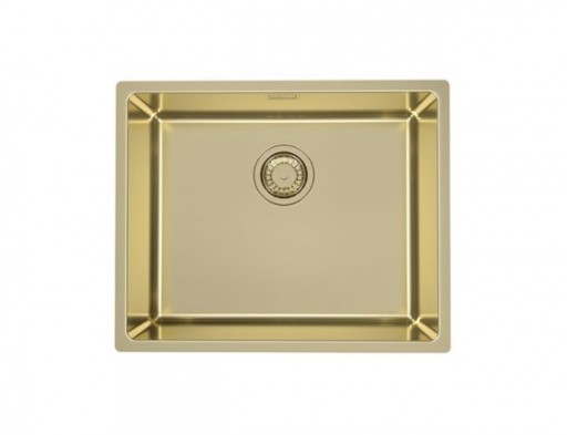 Chiuveta bucatarie inox culoare aurie, montare sub blat, Alveus Monarch Kombino 50