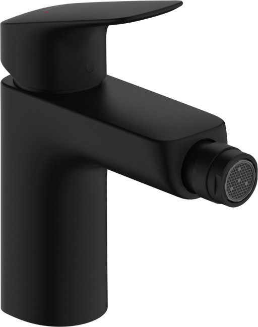 Baterie bideu Hansgrohe Logis 100 ventil pop-up negru mat