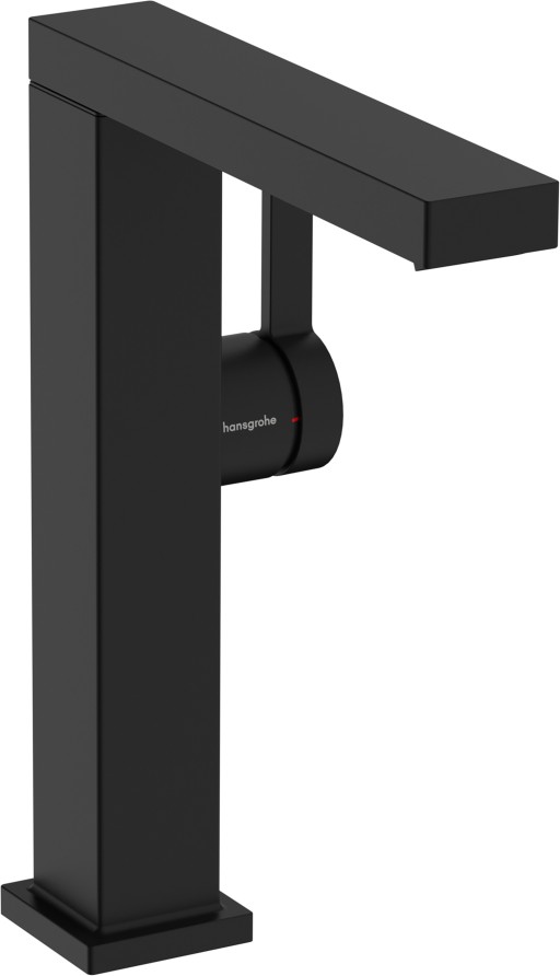 Baterie lavoar Hansgrohe Tecturis E 210 Fine pipa pivotanta CoolStart ventil click-clack negru mat