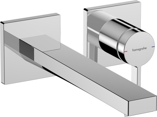 Baterie lavoar Hansgrohe Tecturis E din 2 elemente de perete pipa 22.5cm crom