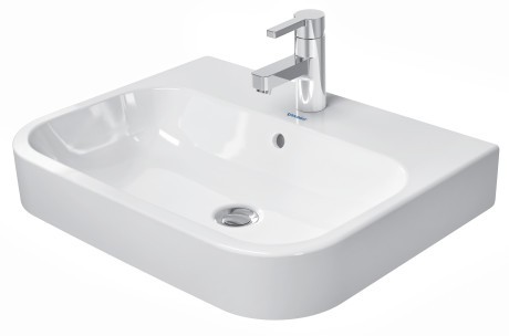 Lavoar Duravit Happy D.2 60x46cm WonderGliss montare pe blat alb