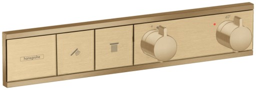 Baterie cada - dus termostatata Hansgrohe RainSelect cu montaj incastrat necesita corp ingropat bronz periat