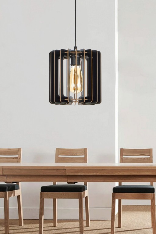 Lustra, FullHouse, 390FLH2139, MDF, Negru