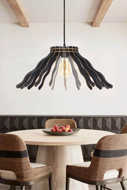 Lustra, FullHouse, 390FLH2142, MDF, Negru