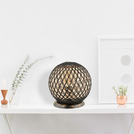 Lampa de masa, Hmy Design, 687HMY1550, Metal, Aur/Negru