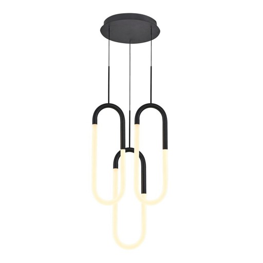 Lustra, Lightric, 414LRC1841, Metal, Negru