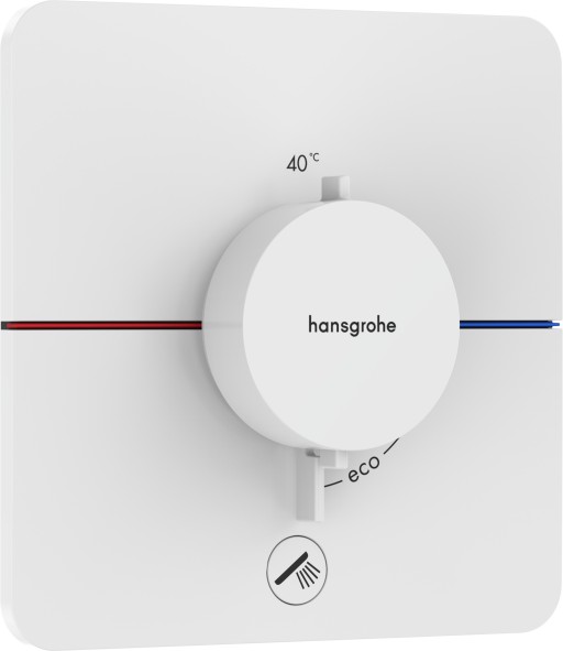 Baterie cada - dus termostatata Hansgrohe ShowerSelect Comfort Q cu montaj incastrat necesita corp ingropat alb mat