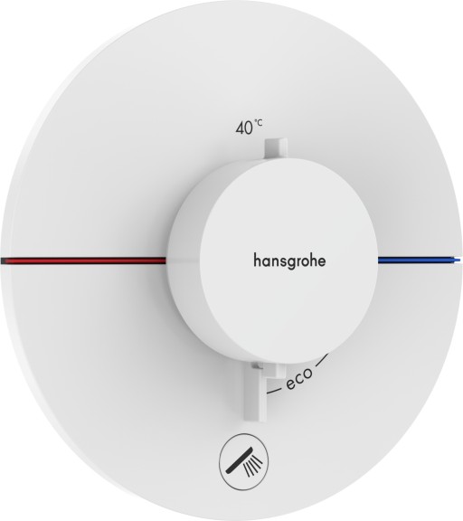Baterie cada - dus termostatata Hansgrohe ShowerSelect Comfort S cu montaj incastrat necesita corp ingropat alb mat