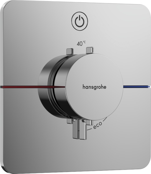 Baterie dus termostatata Hansgrohe ShowerSelect Comfort Q On/Off cu montaj incastrat necesita corp ingropat crom