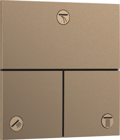 Divertor Hansgrohe ShowerSelect Comfort E cu 3 functii cu montaj incastrat necesita corp ingropat bronz periat