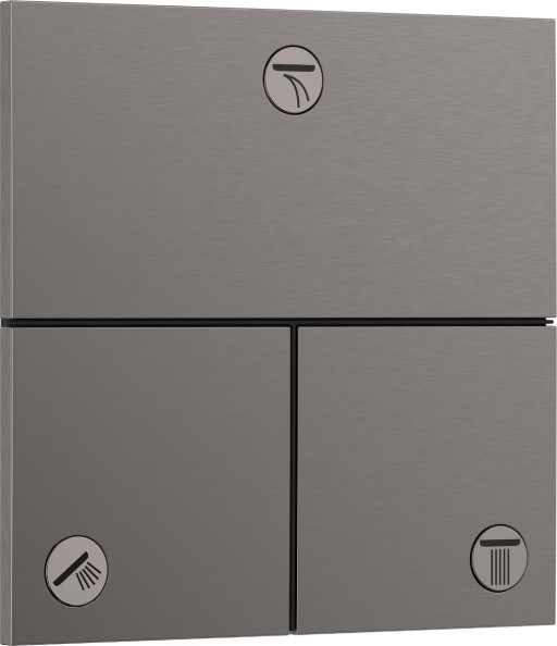 Divertor Hansgrohe ShowerSelect Comfort E cu 3 functii cu montaj incastrat necesita corp ingropat negru periat