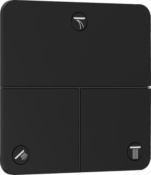 Divertor Hansgrohe ShowerSelect Comfort Q cu 3 functii cu montaj incastrat necesita corp ingropat negru mat