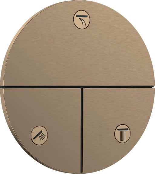Divertor Hansgrohe ShowerSelect Comfort S cu 3 functii cu montaj incastrat necesita corp ingropat bronz periat