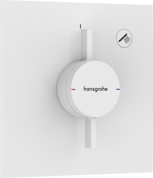 Baterie dus Hansgrohe DuoTurn E cu montaj incastrat necesita corp ingropat alb mat