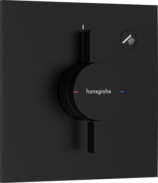 Baterie dus Hansgrohe DuoTurn E cu montaj incastrat necesita corp ingropat negru mat