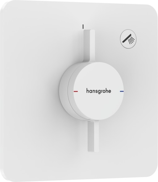 Baterie dus Hansgrohe DuoTurn Q cu montaj incastrat necesita corp ingropat alb mat