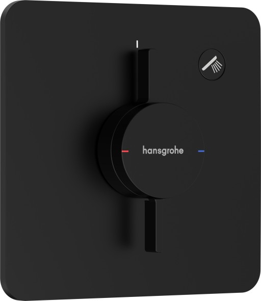 Baterie dus Hansgrohe DuoTurn Q cu montaj incastrat necesita corp ingropat negru mat