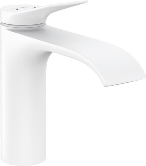 Baterie lavoar Hansgrohe Vivenis 110 fara ventil alb mat