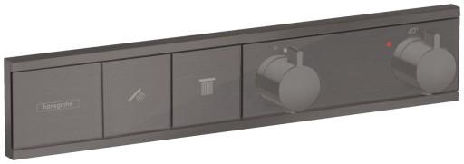 Baterie cada - dus termostatata Hansgrohe RainSelect cu montaj incastrat necesita corp ingropat negru periat