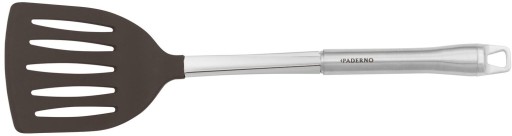Spatula perforata Paderno seria 48278 33x8.5cm inox-negru
