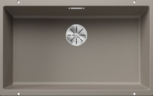 Chiuveta bucatarie Blanco Subline 700-U 730x460mm montare sub blat Silgranit maro trufe