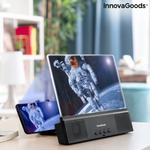 Amplificator de ecran pentru telefonul mobil cu difuzor Mobimax InnovaGoods, 1200 mAh