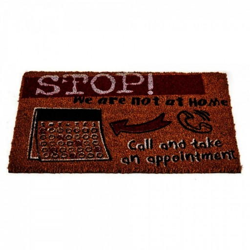 Covoras de intrare Stop, Gift Decor, 40 x 60 cm, fibra de nuca de cocos