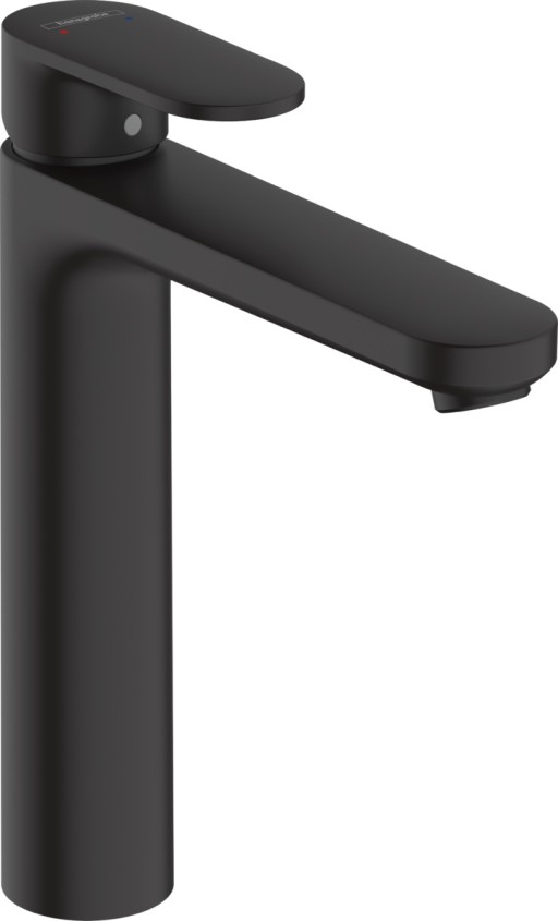 Baterie lavoar Hansgrohe Vernis Blend 190 ventil pop-up pentru lavoar tip bol negru mat