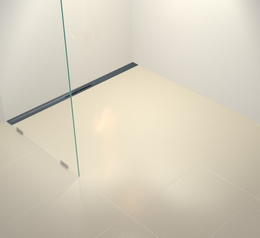 Pachet rigola de dus Kessel Linearis Infinity 90 Megastop 120cm capac negru mat