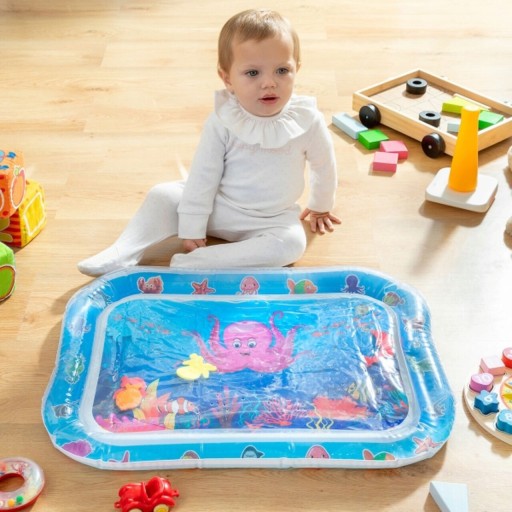 Saltea senzoriala cu apa pentru bebelusi Wabbly, InnovaGoods, 64x50 cm, multicolor