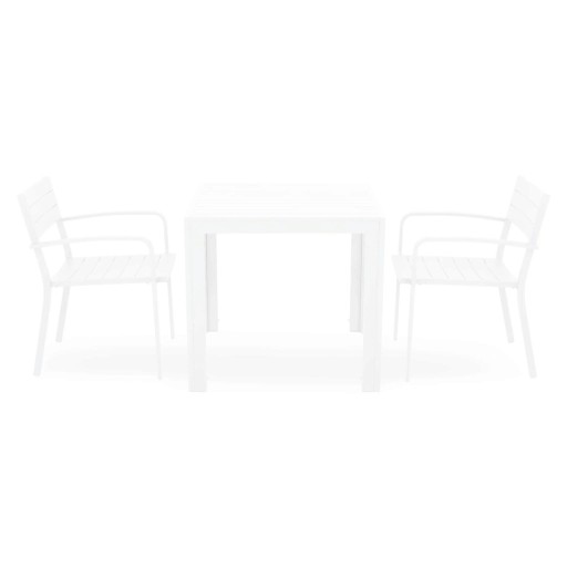Set mobilier gradina/terasa Haven, 3 piese, aluminiu, alb