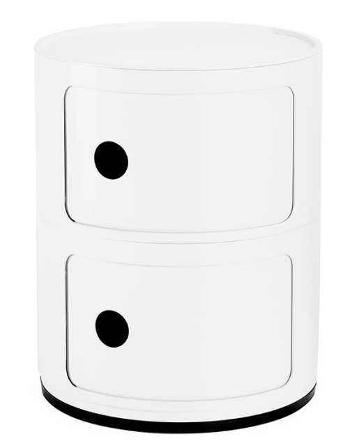 Comoda modulara Kartell Componibili 2 design Anna Castelli Ferrieri alb mat