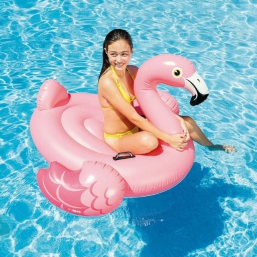 Saltea gonflabila Flamingo, Intex, 142x137x97 cm, polivinil, roz