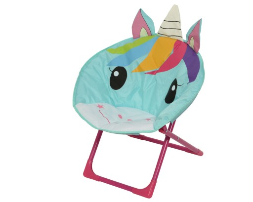 Scaun de gradina pentru copii Unicorn, Decoris, 52 x 42 x 48 cm, poliester/fier, multicolor