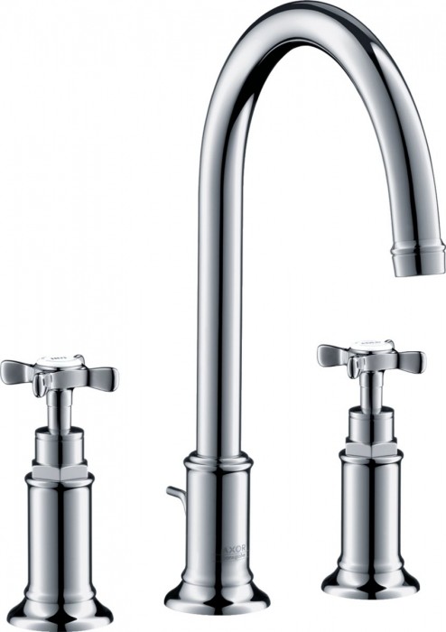 Baterie lavoar baie crom cu 3 orificii si ventil pop-up Hansgrohe Axor Montreux 180