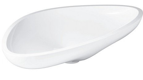 Lavoar baie pe blat alb 80 cm, asimetric, Hansgrohe Axor Massaud