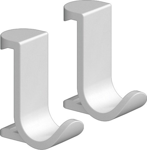 Set 2 cuiere baie cu fixare pe bara suport, alb mat, Hansgrohe WallStoris
