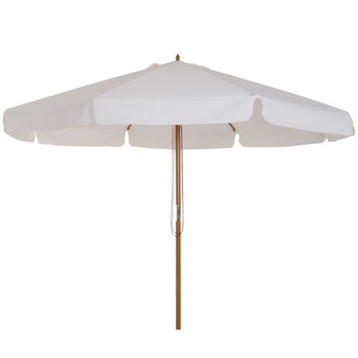 Outsunny Umbrelă de Grădină Reglabilă, Baldachin Dublu, 8 Stinghii Bambus, Poliester, Ø325x250cm, Crem | Aosom Romania