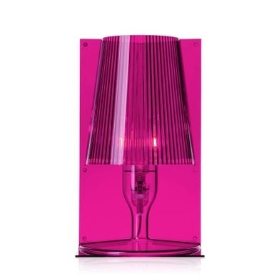 Veioza Kartell Take design Ferruccio Laviani E14 max 5W LED h31cm roz