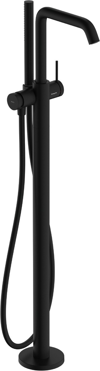 Baterie cada cu montaj pe pardoseala Hansgrohe Tecturis S necesita corp ingropat negru mat
