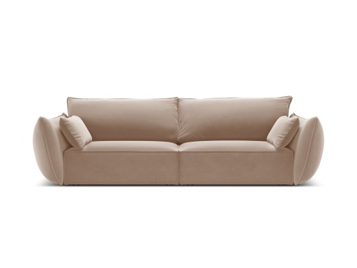 Canapea 3 locuri, Kaelle, Micadoni Home, BL, 208x100x85 cm, catifea, bej