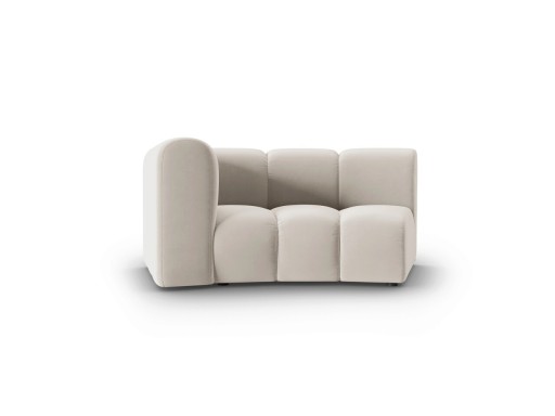 Modul canapea stanga 1.5 locuri, Lupine, Micadoni Home, BL, 171x87x70 cm, catifea, bej
