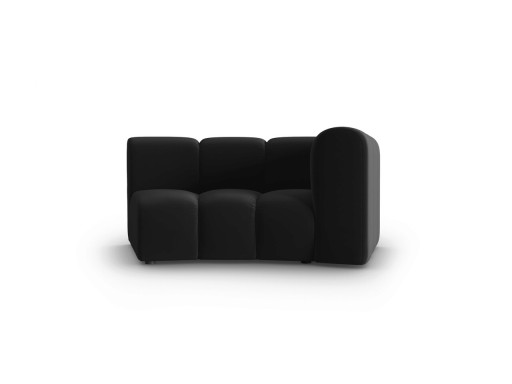 Modul canapea dreapta 1.5 locuri, Lupine, Micadoni Home, BL, 171x87x70 cm, catifea, negru