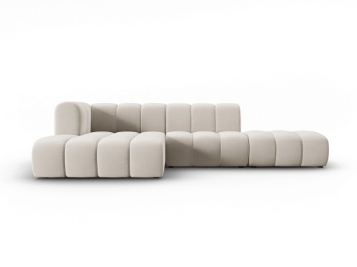 Coltar modular stanga 5 locuri, Lupine, Micadoni Home, BL, fara cotiera, 294x175x70 cm, catifea, bej